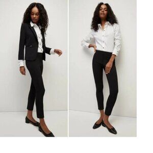 Veronica Beard black zip back scuba pants size 2